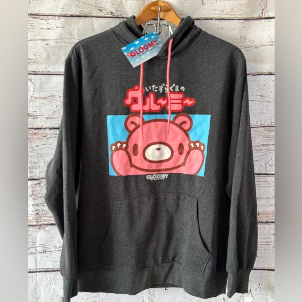 NWT Men’s Size XL Gloomy Bear Graphic Hoodie, The Naughty Grizzly